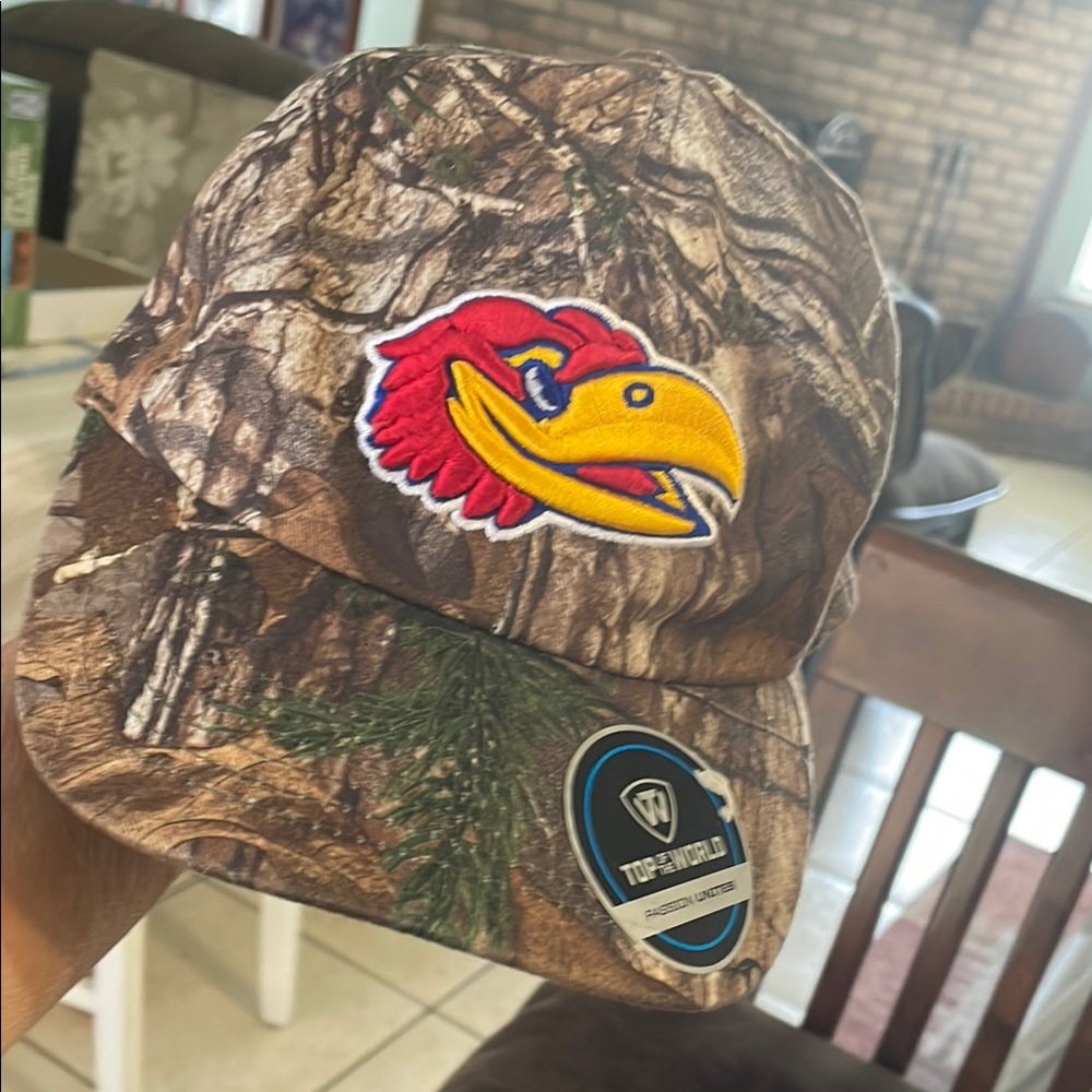 Camo Cap with Embroidered Bird Logo